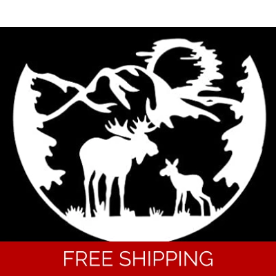 Moose forest Die Cut Vinyl Decal sticker Moose forest Die Cut Vinyl Decal sticker